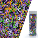 Halloween Sprinkles Monster Theme Eyes Cake Decorations Topper Edible Themed Sprinkles For Cookie Decorating, Chocolate Desserts, Cupcakes, Ice Cream 4.58OZ