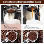 KitchenTour Espresso Accessories Kit 58mm, WDT Tool, Dosing Funnel and Puck Screen Set, 304 Stainless Steel Needle Coffee Distribution Stirrer, Portafilter Dosing Ring for Barista 58mm