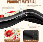 Red and Yellow Flowers Coffee Mat Absorbent Dish Drying Mat for Kitchen Counter Hide Stain Rubber Backed Coffee Bar Accessories Fit Under Espresso Machine Dish Drainer, 15.7 x 23.6 Inch