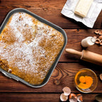 Springform Cake Pan Set of 3 (4, 7, 9 Inch) Square Leakproof Nonstick Cheesecake Pans with Removable Bottom Carbon Steel Bakeware