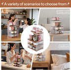 Coffee Mug Holder Wooden Cup Station Organizer 4-Tier Cup Holder for Coffee Bar Mug Display Rack for Countertop Mug Holder Shelf for Home Kitchen Wood