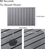 Large Stone Dish Drying Mat for Kitchen Counter, , Marbled Water Absorbing Diatomaceous Earth Drying Pad for Countertop Bottles Utensils Cups 24"x16"