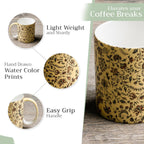 Maison d' Hermine Coffee Mug with Handles Fine Bone China Mugs Pack of One Tea Cups for Hot Beverages Cappuccino Latte Home Restaurant Office Perfect for Gift (Lakshmi - Daya, 12 Ounce)