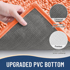 Arotive Luxury Chenille Bathroom Rug Mat, Extra Soft Thick Absorbent Shaggy Bath Rugs, Non-Slip Machine Wash Dry, Plush Bath Mats for Bathroom, Shower and Tub, 30x17, Coral