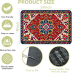 Dish Drying Mat Bohemia Tribal Carpet Texture Kitchen Mat 16"x24" Bsorbent Coffee Maker Mat for Dishes,Utensils Coffee Maker Pots and Pans Easy Clean Dish Slip Resistant Pad