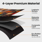 17"x 32" Coffee Bar Mat, Spices Absorbent Dish Drying Mat Cuttable Hide Stain Draining Table Pad for Kitchen Counter, Coffee Bar Accessories