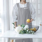 HANEE Cotton Aprons for Women and Men | Cross-Back Apron with Pockets