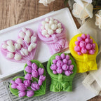 Tulip Flower Molds Flower Candle Resin Mold - Resin Casting Silicone Molds for Home Decor & Candle Making Wave Spiral Mold