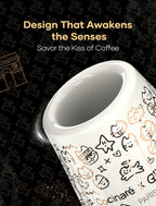 Cocinare x Chanoir KissCup Art Ceramic Espresso Cup – 2.2oz Demitasse Cup for Espresso, Pour-over coffee and Tea, Chanoir White, Art de Paris Collaboration