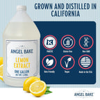 Pure Lemon Extract 5X, 1 Gallon - Natural Essence for Beverage Formulations, Bulk Manufacturing, Professional Food Developers - Kosher Certified, Vegan, Gluten-Free, Keto Friendly