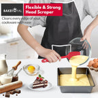 Silicone Spatula Set - 4-Piece Rubber Spatulas Silicone Heat Resistant 600°F for Everyday Task - Seamless Design Kitchen Spatulas for Nonstick Cookware - Red