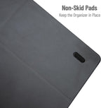 Mind Reader Cup and Condiment Station, Countertop Organizer, Coffee Bar, Kitchen, Stirrers, 17.875"L x 9.5"W x 6.625"H, Black