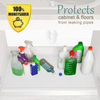 Original Under Sink Mat - Adjustable Silicone, Waterproof Vanity Mat - 28" x 19" or Smaller