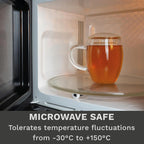 Creano Tea Glass with Stainless Steel Infuser and Glass Lid - 14oz (400ml)