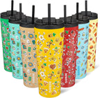 BJPKPK 26oz Insulated Tumbler With lid And Straw Stainless Steel Tumblers Travel Coffee Mug Reusable Thermal Cup,Hawaii Fruits Yellow