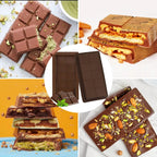 Yisquar Chocolate Bar Mold 2 Pack Dubai Mold 1 Inch Deep Silicone Chocolate Form Thick Candy Bar Form for Filling Pistachio DIY Chocolates Snacks