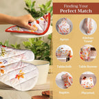 Maison d' Hermine Pot Holders 100% Cotton Heat Resistant Potholders 8" x 8" Hot Pads with Loop BBQ, Cooking, Baking, Grilling, Kitchen, Handling Hot Pans (Pack of 1, Amarante)