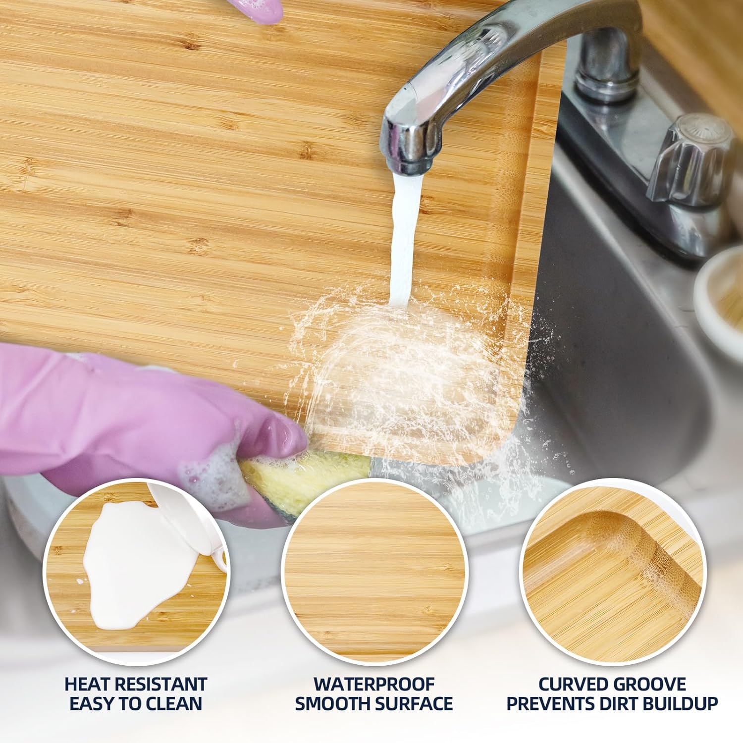 Bamboo Serving Tray 2 Pack – Trays for Serving Food in Bed Couch Kitchen or Patio – Rectangular Wooden Platters for Meals Snacks or Decor – TV Trays Set for Dinner or Party or Tabletop Fire Pit