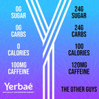 Yerbaé Energy Seltzer - Variety Performance Pack. No Sugar/Calories/Carbs. Energized by Yerba Mate Naturally Caffeinated Plant-Based, Healthy Alternative to Coffee/Sugary Sodas, Pack of 12, 12oz cans