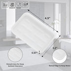 Silicone Kitchen Sink Organizer Tray for Multiple Usage,Easy Clean Sponges Holder for Kitchen Bathroom Counter or Sink,Dish Soap Dispenser,Scrubber,Bottle,Cup Ttanslucent 4.9”x 3.2”