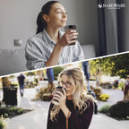 [340 SET]Harvest Pack 16 oz Disposable Coffee Cups, Insulated Ripple Double-Walled Paper Cups with Lids, Brown Geometric, Bulk Drinking Cups for Tea Hot Chocolate Drinks To go coffee cups