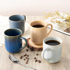 bestone Coffee Mugs Set of 6，12 oz Coffee Mugs, Ceramic Mugs with Handles,Cups Microwave & Dishwasher safe，Vibrant Colors