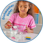 hand2mind Rainbow Fraction Measuring Spoons, Kids Montessori Kitchen Tools, Toddler Cooking Tools, Sensory Table Materials, Fraction Manipulatives, Homeschooling Supplies, Easter Baking (Set of 4)