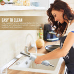 Professional Marble Rolling Pin for Dough - Solid Precise Pizza Dough Roller Marble Rolling Pin for Baking including Silicone Baking Mat, Steel Dough Scraper, Wooden Cradle - Gift for Bakers