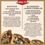 Kodiak Cakes Power Bake, Protein Muffin Mix, Blueberry Lemon, 14 Ounce (Pack of 6)