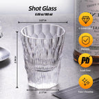 KAMMAK Crystal Whiskey Glasses Set of 2, Handcrafted 6.09oz Old Fashioned Glasses Stemless, Luxury Cocktail Glasses, Hand Blown Scotch Cup for Women, Men Gift for Rocks, Bourbon, Bar Barware