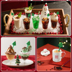 36 Pcs Christmas Drink Stirrers, Christmas Tree Cocktail Stirrers Plastic Swizzle Sticks Reusable Coffee Stirrer Stir Sticks for Xmas Holiday Party Coffee Tea Hot Cocoa Bar Supplies Decoration