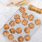 E-far Baking Sheet with Wire Rack Set, 17.6” x 13” Stainless Steel Cookie Sheet Baking Pan for Oven, Rimmed Large Metal Tray with Cooling Rack for Cooking Roasting, Non-Toxic & Dishwasher Safe