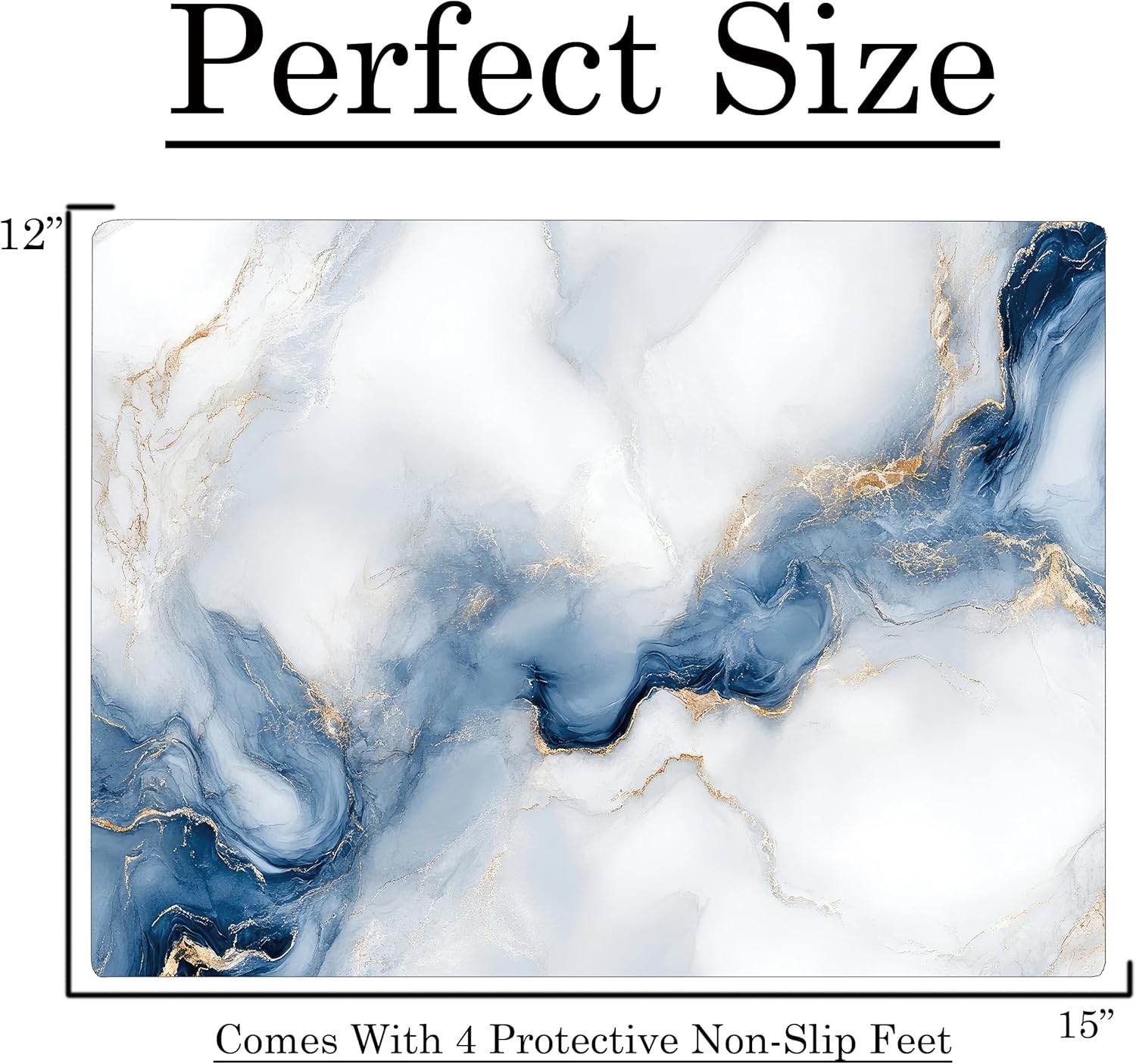 White Blue Cloudy Agate Marble Kitchen Glass Cutting Board Ocean Decorative Gift Marbled Granite Stone Rock Gift For Her Mom Wife (Agate)