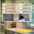 Fresh Yellow Lemon Slice Dish Drying Mat,12"X19" Absorbent Fast Dish Drying Mat for Kitchen Counter Pot and Pan, Kitchen Accessories