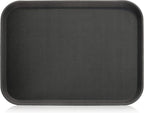 New Star Foodservice Restaurant Grade Non-Slip Tray, Plastic, Rubber Lined, Rectangular (Black, 15-Inch x 20-Inch)