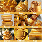 Oil Based Food Coloring for Chocolate - 50ml Gold Upgraded Edible Oil Based Food Dye for Cake Decorating, Baking, Candy Melts, Cookie, Icing Frosting, Fondant, Meringues - 1.69 Fl.Oz Bottles