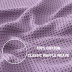 Homaxy 100% Cotton Waffle Weave Kitchen Dish Cloths, Ultra Soft Absorbent Quick Drying Dish Towels, 12 x 12 Inches, 6-Pack, Lavender