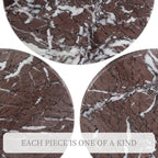 Koville African Marble Cutting Board for Kitchen, 11" Round Hand Crafted Marble Slab for Cheese, Charcuterie, Pastry Board - Wedding Gift, House Warming Gift(AFRICAN LILAC)