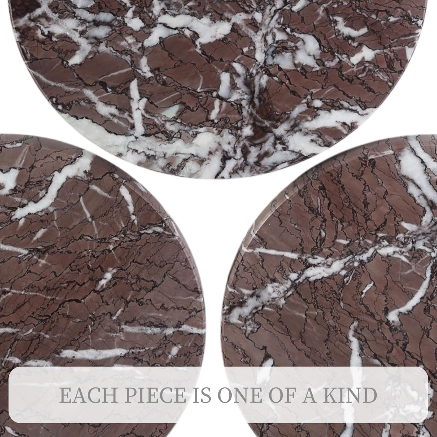 Koville African Marble Cutting Board for Kitchen, 11" Round Hand Crafted Marble Slab for Cheese, Charcuterie, Pastry Board - Wedding Gift, House Warming Gift(AFRICAN LILAC)