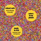 Supernatural Rainbow Nonpareils, Dye-Free Natural Sprinkles, Soy-Free, Gluten-Free, Vegan, Made in USA, 3oz