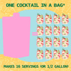 Lt. Blender's Strawberry Daiquiri in a Bag – Strawberry Daiquiri Mix - Each Bag Makes 1/2 Gallon - Non-GMO – No Daiquiri Machine Needed - Make a Cocktail, Wine Slushie or Mocktail - (Pack of 3)