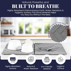 Large Folding Stone Dish Drying Mat for Kitchen Counter – Super Absorbent Diatomite Pad for Dishes, Cups & Bottles – Quick Dry, Space-Saving, Multi-Use Kitchen, Bath & Pet Mat – 23”×15.3”