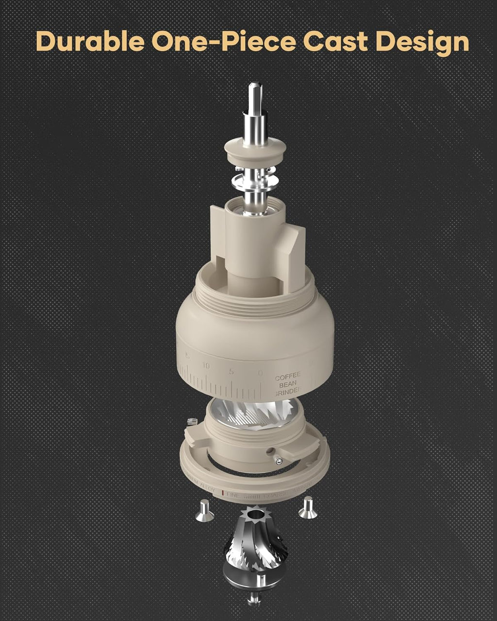 Cocinare ESSENCE GO B38 Ultra Manual Coffee Grinder – with Carrying Case Hand Grinder Capacity 30g, GhostEdge Ultra Burr & 80 Grind Settings, Perfect for Pour-over, Espresso, Cold Brew (Vintage White)