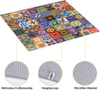 Bohemian Chic Floral Dish Drying Mat, Highly Absorbent Microfiber Kitchen Counter Pad Reusable Washable, 16*18"