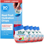 Stur Electrolyte Water Enhancer | Sweetened with Stevia | High in Vitamin C & Antioxidants | Sugar Free | Zero Calories | Keto | Vegan | 5 Bottles, Makes 90 Drinks (Cherry Limeade)