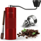 Manual Coffee Grinder by Alpaca Ventures - Stainless Steel Conical Burr Coffee Grinder Manual with Adjustable Setting Double Bearing Hand Espresso Grinder Perfect for Home, Office and Camping