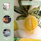 Maison d' Hermine Coffee Mug with Handles Fine Bone China Mugs Pack of Two Tea Cups for Hot Beverages Cappuccino Latte Home Restaurant Office Perfect for Gift (Limoncello, 12 Ounce)