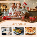 Stainless Steel Baking Sheet Set of 2, Deedro Cookie Sheet Metal Baking Pan Oven Tray, Non Toxic & Heavy Duty, Rust Free & Mirror Finish, Easy Clean & Dishwasher Safe, 20 x 14 x 1.3 Inch