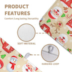 Christmas Gingerbread Man Dish Drying Mat Winter Snowflake Snowman Xmas Kitchen Drying Mat Dish Dryer Mat Absorbent Microfiber Dish Drying Mat Dish Draining Mat for Christmas Decorations 18x24 inch