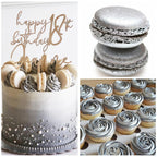 Edible Glitter - 30g Edible Luster Dust Metallic Food Grade Coloring Glitter for Drinks, Baking, Cake Decorating - Edible Dust Powder Shimmer Sprinkle Powder for Icing, Wine, Chocolate, Candy (Silver)